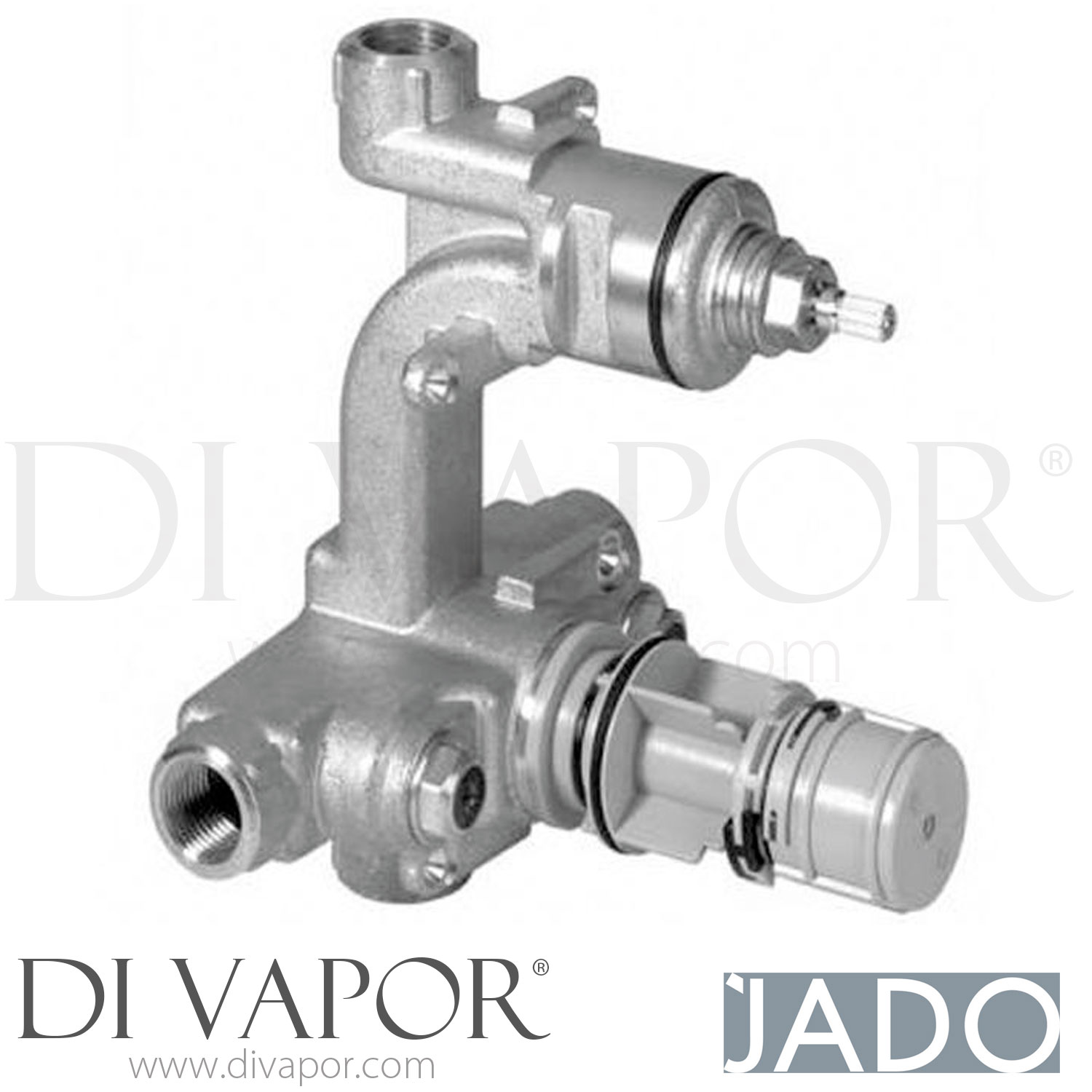 "Jado A3143NU BuiltIn Thermostatic Shower Valve 3/4"" No Faceplate or