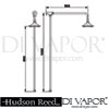 Hudson Reed Chrome Traditional Riser Shower Rose Dimensions