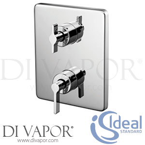 Ideal Standard A3642AA Silver Faceplate and Handles for A3969NU Trevi TT Shower Valve Spare Parts