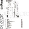 Sottini A3666AA GEN1 Mixer Spare Tech Diagram