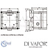 Ideal Standard CeraPlus Built-In Part Urinal Electronic Box Kit1 AC 220V Dimensions