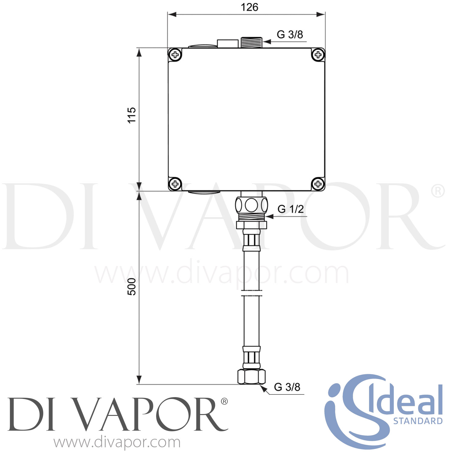 Ideal Standard A3809NU Ceraplus Basin Electronic Box Kit 1 One Valve AC ...