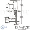 Ideal Standard Moments Basin Mixer Single Lever Tap Dimensions