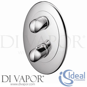 Ideal Standard A3973AA TT Kurve Faceplate and Handles for Built-In Thermostatic Shower Valve Spare Parts