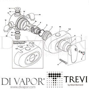 Trevi A4100 A4110 Blend Exposed Shower Valve Spare Parts