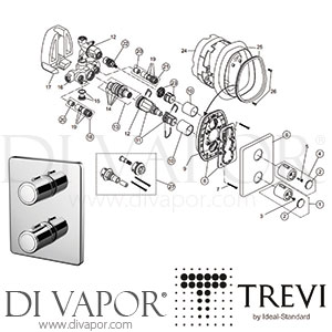 Trevi A4163AA Attitude Recessed Shower Mixer Spare Parts