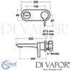 Ideal Standard Melange Single Lever Wall Mounted Bathroom Tap Dimensions