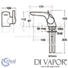 Ideal Standard Melange Single Lever 1 Taphole Bath Filler Dimensions