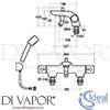Ideal Standard A4284AA Mixer Spare Diagram