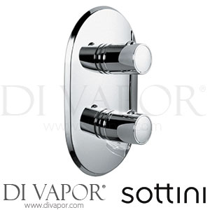 Sottini Celano Dual Control Built-In Thermostatic Shower Valve - No Shower Kit - Spare Parts A4323AA GEN1