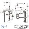 Ideal Standard Simply U Single Lever 2 Taphole Basin Mixer Dimensions