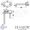 Ideal Standard Simply U Single Lever Wall Basin Mixer Dimensions
