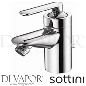 Sottini Defacto Single Lever One Taphole Bidet Mixer with Pop-Up Waste Spare Parts A4515AA GEN1