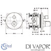 Ideal Standard Ceratherm 100 Built-In Bath Shower Mixer Dimensions