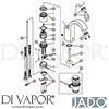 Jado A5330AA GEN1 Mixer Spare Tech Diagram