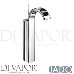 Jado Glance Single Lever One Taphole Vessel Basin Mixer with Circular Spout No Waste Spare Parts A5338AA GEN1
