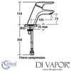Ideal Standard Ceramix Blue Single Lever Basin Tap Dimensions