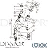 Jado A5650AA Mixer Spare Tech Diagram