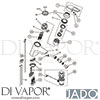 Jado A5655AA Mixer Spare Tech Diagram
