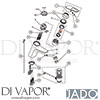 Jado A5658AA Mixer Spare Tech Diagram