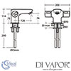 Ideal Standard Ceramix Blue Dual Control Bath Mixer Dimensions