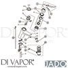 Jado A5824AA Mixer Spare Tech Diagram