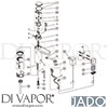 Jado A6143AA Mixer Spare Tech Diagram