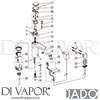 Jado A6144AA Mixer Spare Tech Diagram
