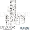 Jado A6146AA Mixer Spare Tech Diagram