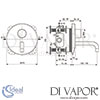 Ideal Standard CeraPlus Built-In Basin Mixer Tap Dimensions