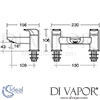 Ideal Standard Strada Bath Filler Rim Mounted 2 Hole Dimensions