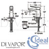 Ideal Standard A6331AA Mixer Tap Spare Diagram