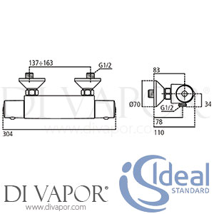 Ideal Standard A6367AA Ceratherm 50 Thermostatic Bar Shower Spare Parts