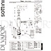 Sottini A6459AA Mixer Spare Tech Diagram