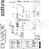 Sottini A6462AA GEN1 Mixer Spare Tech Diagram