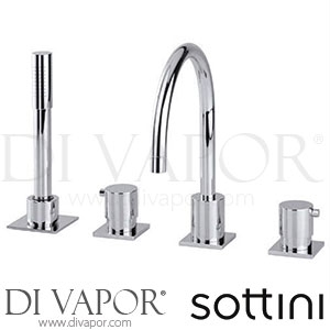Sottini Tresa Bath Shower Mixer 4 Hole with Handspray Spare Parts A6463AA GEN1