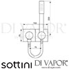 Sottini Tresa Shower Set Wall Elbow Dimensions
