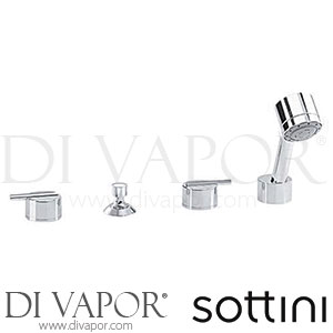 Sottini Mazaro Bath Shower Mixer 4 Hole Dual Control with Diverter No Spout Spare Parts A6478AA GEN1