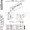 Sottini A6496AA GEN1 Mixer Spare Tech Diagram