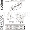 Sottini A6496AA Mixer Spare Tech Diagram