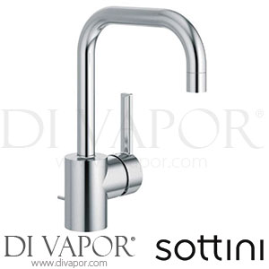Sottini Ciane Single Lever Basin Mixer with Tube Spout & Pop-Up Waste Spare Parts A6507AA GEN1