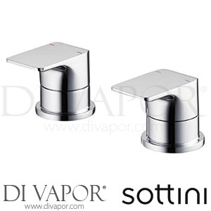 Sottini Lambro Chrome Bath Side Valves Spare Parts A6522AA GEN1