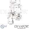 Ideal Standard Tesi Basin Mixer Grande for Low Pressure ND Tap Dimensions