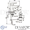 Ideal Standard Tesi 1 Hole Piccolo Pop-Up Waste Dimensions