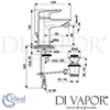 Ideal Standard Tesi Bidet Mixer Dimensions