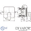 Ideal Standard Tesi Built-In Shower Mixer Dimensions