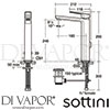 Sottini A6619AA Mixer Spare Diagram