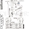 Sottini A6620AA GEN1 Mixer Spare Tech Diagram