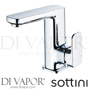 Sottini A6620AA Turano High Spout Basin Mixer 5LPM with Pop-Up Waste Spare Parts
