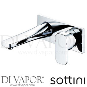 Sottini Turano Single Lever Wall Mounted Basin Mixer with 180mm Spout Spare Parts A6623AA GEN1